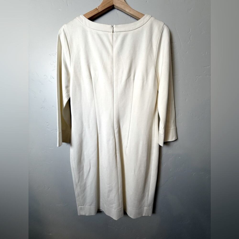 NWT Shoshanna Long Sleeve Shift Dress Ivory/Cream Size 6 - Picture 3 of 11